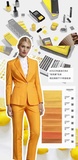2022年度女装最新流行色黄色套装